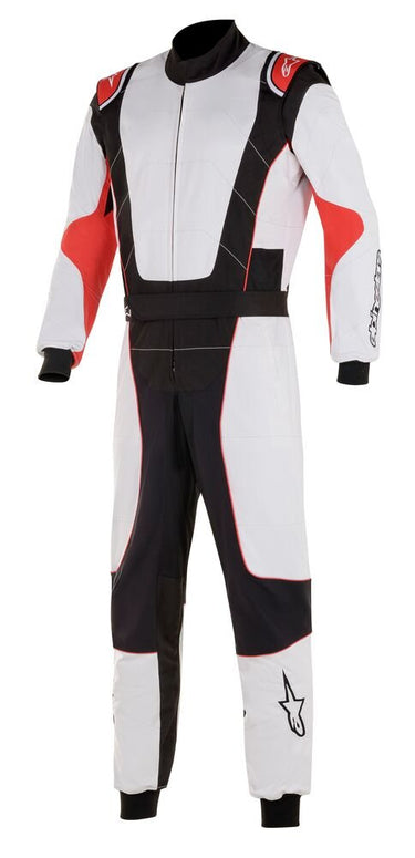 Alpinestars KMX-3 v2 Kart Racing Suit White / Red Front image